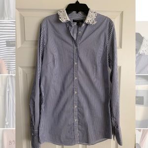 Banana Republic striped button up